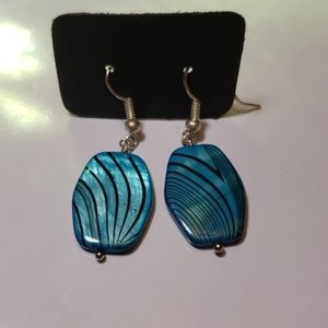 Teal Dangle Earrings